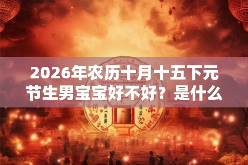 2026年农历十月十五下元节生男宝宝好不好？是什么命？