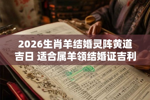 2026生肖羊结婚灵阵黄道吉日 适合属羊领结婚证吉利日期