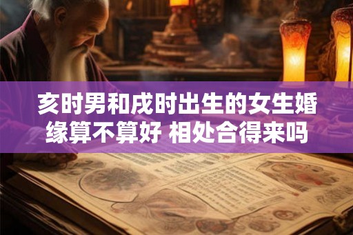 亥时男和戌时出生的女生婚缘算不算好 相处合得来吗