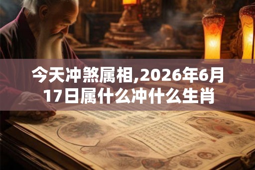今天冲煞属相,2026年6月17日属什么冲什么生肖