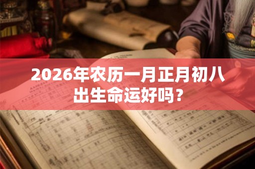 2026年农历一月正月初八出生命运好吗？