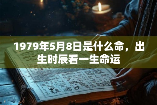 1979年5月8日是什么命，出生时辰看一生命运