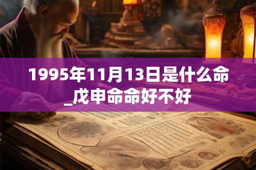 1995年11月13日是什么命_戊申命命好不好
