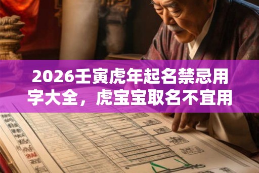 2026壬寅虎年起名禁忌用字大全，虎宝宝取名不宜用什么字？