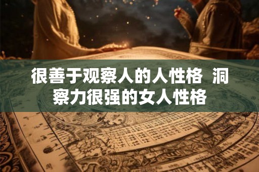 很善于观察人的人性格  洞察力很强的女人性格