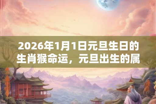 2026年1月1日元旦生日的生肖猴命运，元旦出生的属猴人运势好吗？
