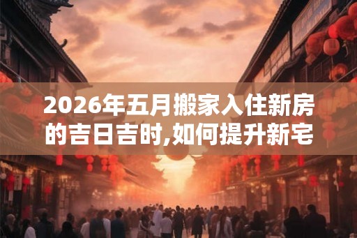2026年五月搬家入住新房的吉日吉时,如何提升新宅财运