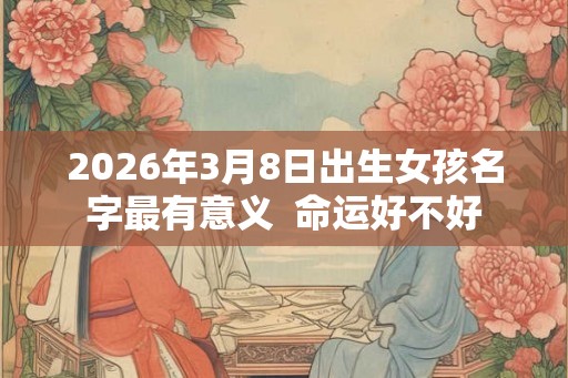 2026年3月8日出生女孩名字最有意义  命运好不好
