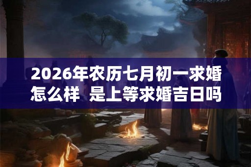 2026年农历七月初一求婚怎么样 是上等求婚吉日吗 2026年农历七月初一求婚怎么样 是上等求婚吉日吗
