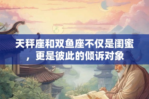 天秤座和双鱼座不仅是闺蜜，更是彼此的倾诉对象