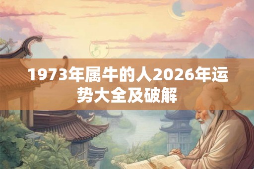 1973年属牛的人2026年运势大全及破解