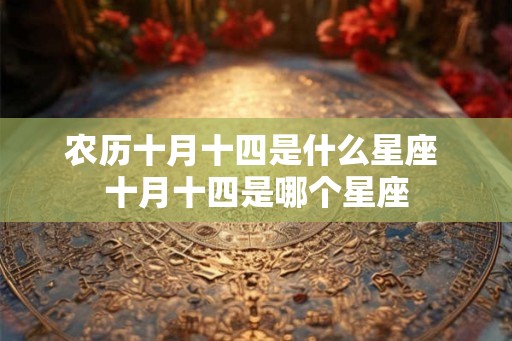 农历十月十四是什么星座 十月十四是哪个星座