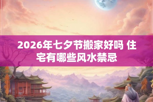 2026年七夕节搬家好吗 住宅有哪些风水禁忌 2026年七夕节搬家好吗 住宅有哪些风水禁忌