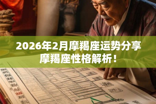 2026年2月摩羯座运势分享摩羯座性格解析！