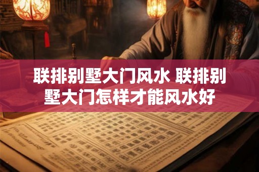 联排别墅大门风水 联排别墅大门怎样才能风水好