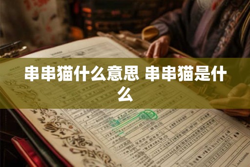 串串猫什么意思 串串猫是什么