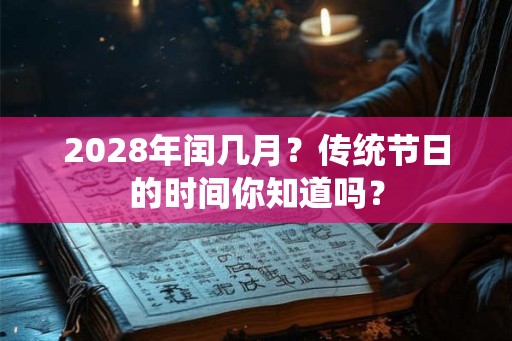 2028年闰几月？传统节日的时间你知道吗？