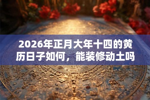 2026年正月大年十四的黄历日子如何，能装修动土吗？