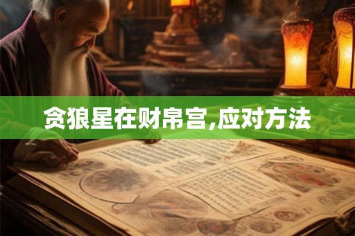 贪狼星在财帛宫,应对方法