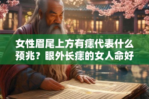 女性眉尾上方有痣代表什么预兆?眼外长痣的女人命好吗? 女性眉尾上方有痣代表什么预兆?眼外长痣的女人命好吗?