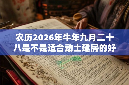 农历2026年牛年九月二十八是不是适合动土建房的好日子？