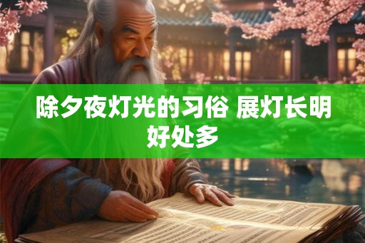 除夕夜灯光的习俗 展灯长明好处多