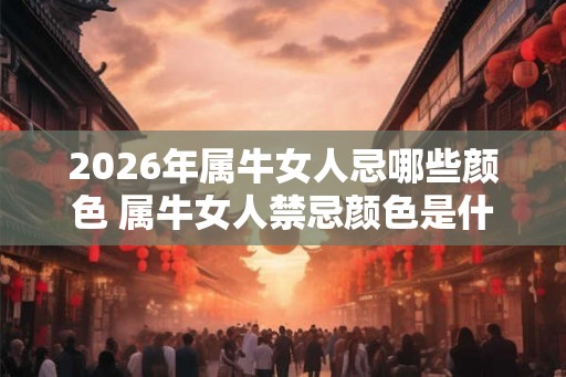 2026年属牛女人忌哪些颜色 属牛女人禁忌颜色是什么 2026年属牛女人忌哪些颜色 属牛女人禁忌颜色是什么