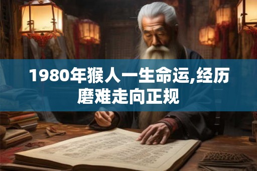1980年猴人一生命运,经历磨难走向正规 1980年猴人一生命运,经历磨难走向正规