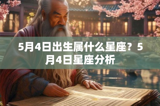 5月4日出生属什么星座？5月4日星座分析