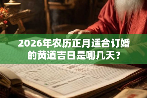 2026年农历正月适合订婚的黄道吉日是哪几天？