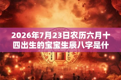 2026年7月23日农历六月十四出生的宝宝生辰八字是什么