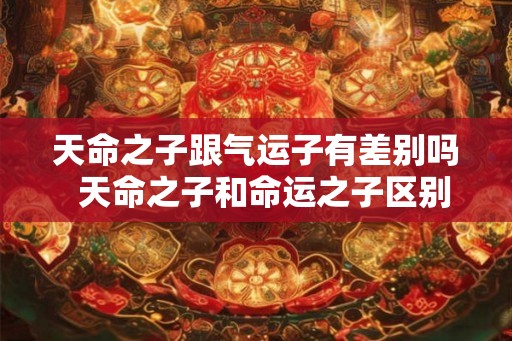 天命之子跟气运子有差别吗  天命之子和命运之子区别