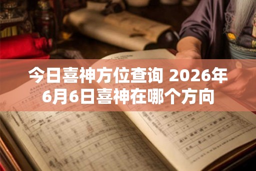 今日喜神方位查询 2026年6月6日喜神在哪个方向