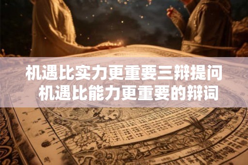 机遇比实力更重要三辩提问  机遇比能力更重要的辩词