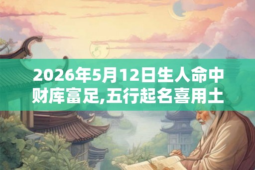 2026年5月12日生人命中财库富足,五行起名喜用土