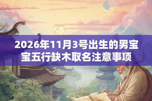 2026年11月3号出生的男宝宝五行缺木取名注意事项