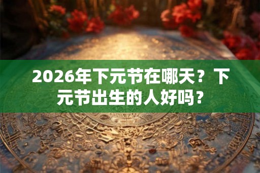 2026年下元节在哪天？下元节出生的人好吗？