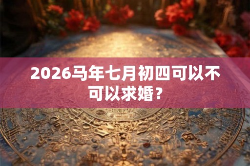 2026马年七月初四可以不可以求婚？
