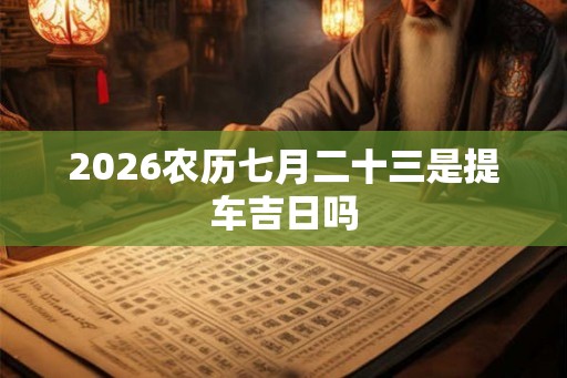 2026农历七月二十三是提车吉日吗