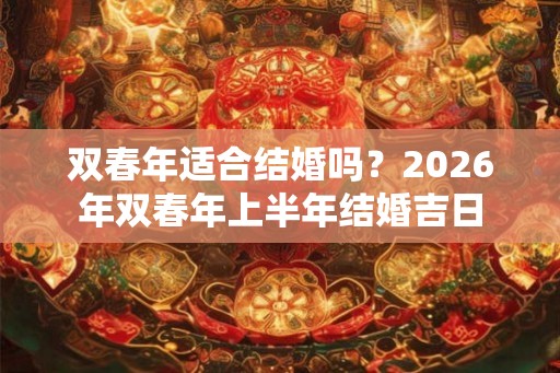 双春年适合结婚吗？2026年双春年上半年结婚吉日