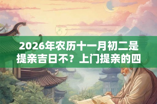 2026年农历十一月初二是提亲吉日不？上门提亲的四样礼