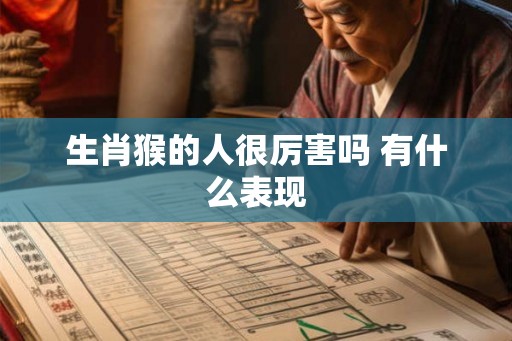生肖猴的人很厉害吗 有什么表现