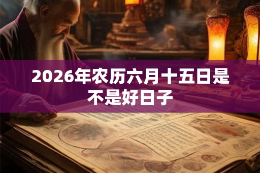 2026年农历六月十五日是不是好日子 2026年农历六月十五日是不是好日子