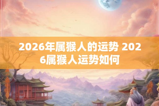 2026年属猴人的运势 2026属猴人运势如何