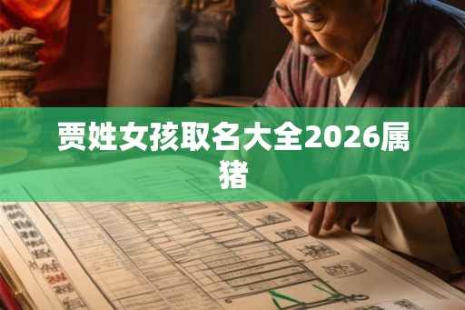 贾姓女孩取名大全2026属猪