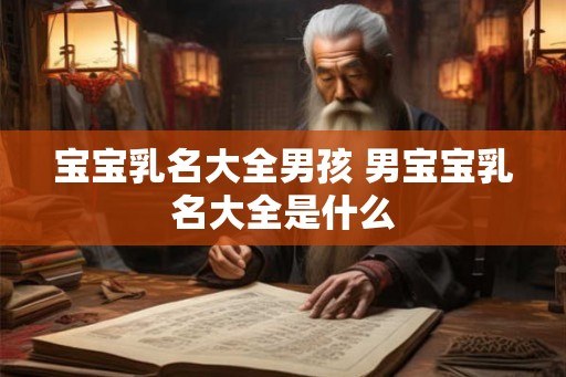 宝宝乳名大全男孩 男宝宝乳名大全是什么
