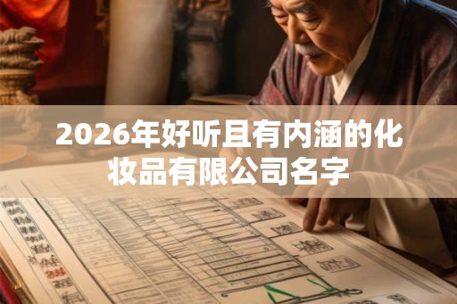 2026年好听且有内涵的化妆品有限公司名字
