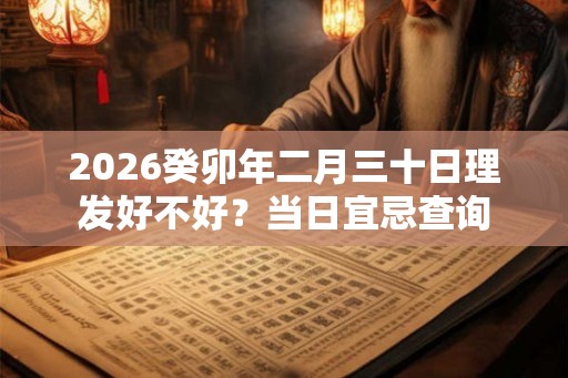 2026癸卯年二月三十日理发好不好？当日宜忌查询