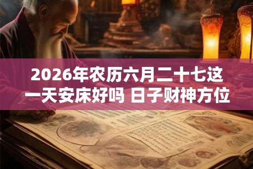 2026年农历六月二十七这一天安床好吗 日子财神方位