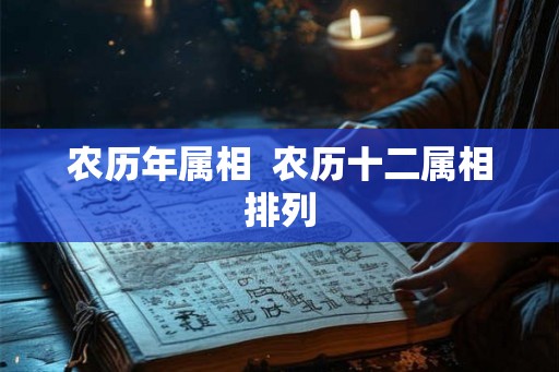 农历年属相  农历十二属相排列